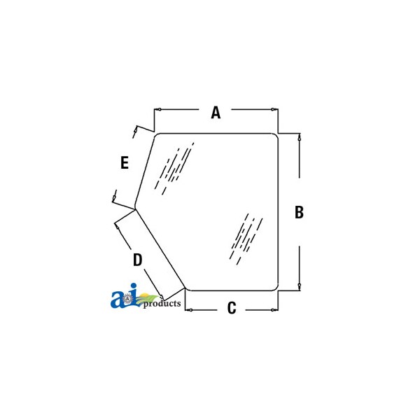 Glass, Door, Lower (RH) 37.75" x24.5" x5.5"